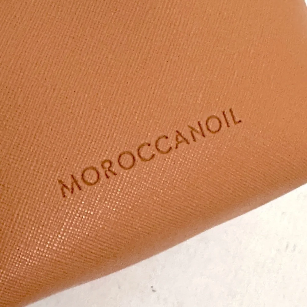 Moroccan oil Tan travel Bag from recycled materials NWOT